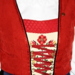 Blumenmotiv und Schnürung